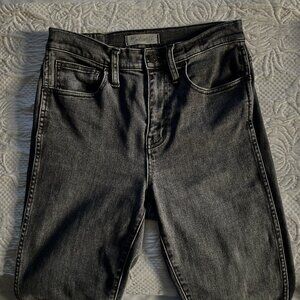 Madewell Charcoal greey 10" High Riser Skinny Skinny